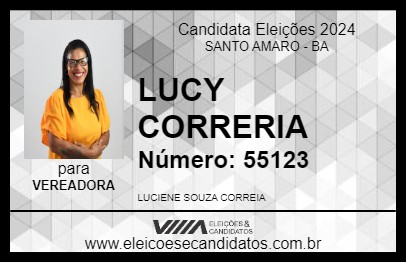 Candidato LUCY CORRERIA 2024 - SANTO AMARO - Eleições