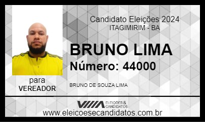 Candidato BRUNO LIMA 2024 - ITAGIMIRIM - Eleições