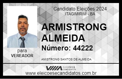 Candidato ARMISTRONG ALMEIDA 2024 - ITAGIMIRIM - Eleições