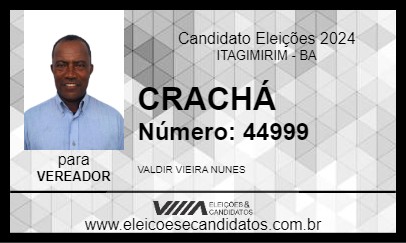 Candidato CRACHÁ 2024 - ITAGIMIRIM - Eleições