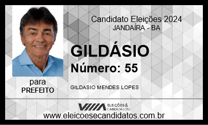 Candidato GILDÁSIO 2024 - JANDAÍRA - Eleições