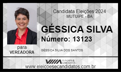 Candidato GÉSSICA SILVA 2024 - MUTUÍPE - Eleições