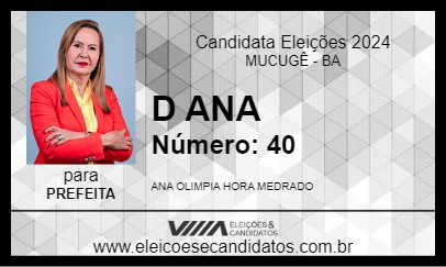 Candidato D ANA 2024 - MUCUGÊ - Eleições