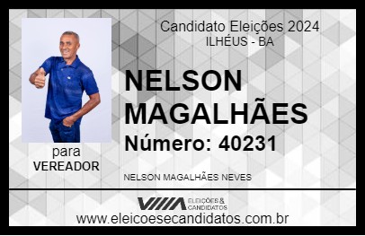 Candidato NELSON MAGALHÃES 2024 - ILHÉUS - Eleições