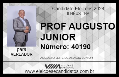 Candidato PROF AUGUSTO JUNIOR 2024 - ILHÉUS - Eleições