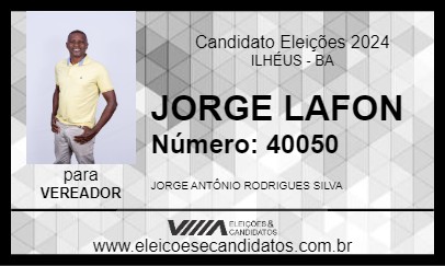 Candidato JORGE LAFON 2024 - ILHÉUS - Eleições