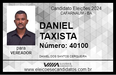 Candidato DANIEL TAXISTA 2024 - CAFARNAUM - Eleições