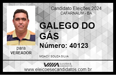 Candidato GALEGO DO GÁS 2024 - CAFARNAUM - Eleições