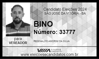 Candidato BINO 2024 - SÃO JOSÉ DA VITÓRIA - Eleições