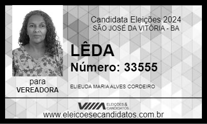 Candidato LÊDA 2024 - SÃO JOSÉ DA VITÓRIA - Eleições