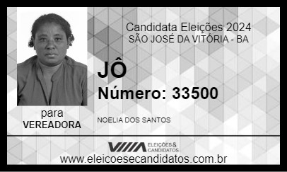 Candidato JÔ 2024 - SÃO JOSÉ DA VITÓRIA - Eleições