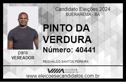 Candidato PINTO DA VERDURA 2024 - BUERAREMA - Eleições