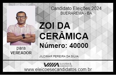 Candidato ZOI DA CERÂMICA 2024 - BUERAREMA - Eleições