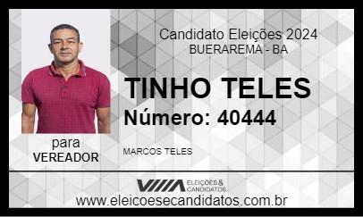 Candidato TINHO TELES 2024 - BUERAREMA - Eleições