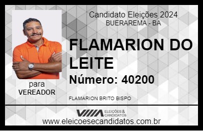 Candidato FLAMARION DO LEITE 2024 - BUERAREMA - Eleições