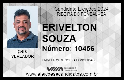 Candidato ERIVELTON SOUZA 2024 - RIBEIRA DO POMBAL - Eleições