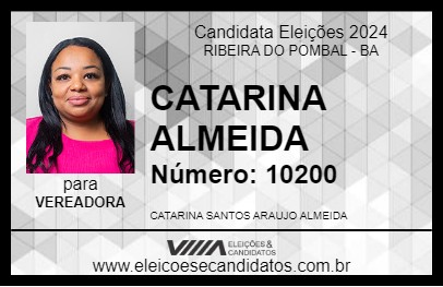 Candidato CATARINA ALMEIDA 2024 - RIBEIRA DO POMBAL - Eleições