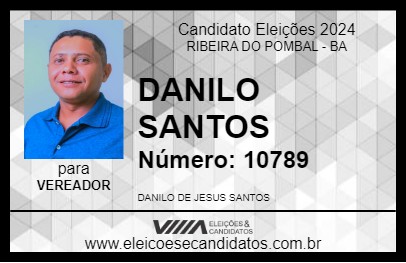 Candidato DANILO SANTOS 2024 - RIBEIRA DO POMBAL - Eleições