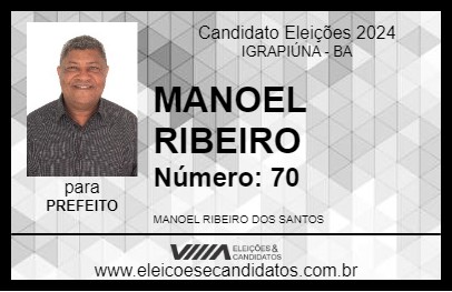 Candidato MANOEL RIBEIRO 2024 - IGRAPIÚNA - Eleições