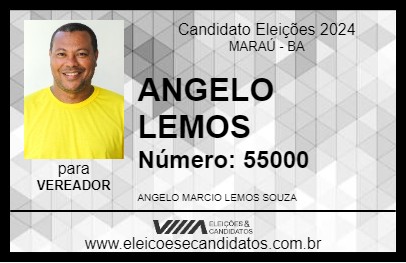 Candidato ANGELO LEMOS 2024 - MARAÚ - Eleições