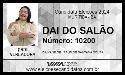 Candidato DAI DO SALÃO 2024 - MURITIBA - Eleições