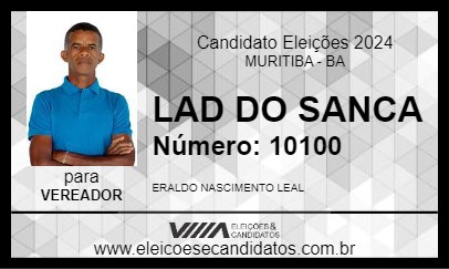 Candidato LAD DO SANCA 2024 - MURITIBA - Eleições