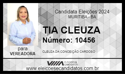 Candidato TIA CLEUZA 2024 - MURITIBA - Eleições