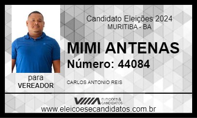 Candidato MIMI ANTENAS 2024 - MURITIBA - Eleições