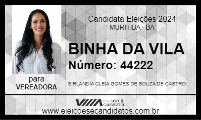 Candidato BINHA DA VILA 2024 - MURITIBA - Eleições