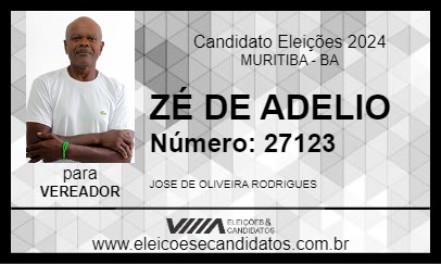 Candidato ZÉ DE ADELIO 2024 - MURITIBA - Eleições