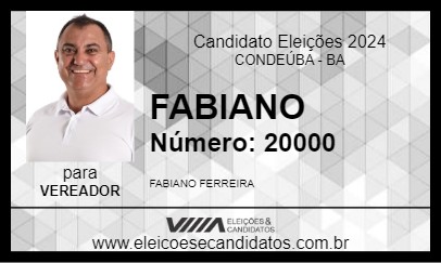 Candidato FABIANO 2024 - CONDEÚBA - Eleições