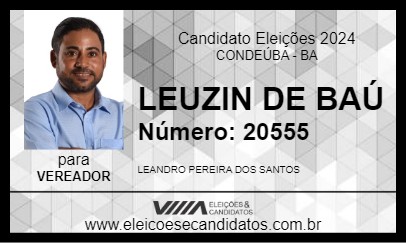 Candidato LEUZIN DE BAÚ 2024 - CONDEÚBA - Eleições