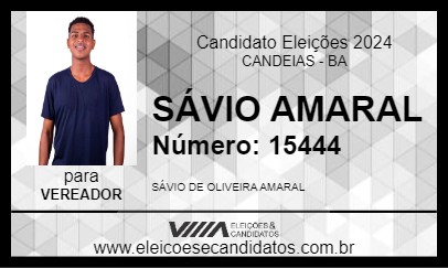 Candidato SÁVIO AMARAL 2024 - CANDEIAS - Eleições