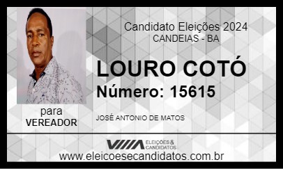 Candidato LOURO COTÓ 2024 - CANDEIAS - Eleições