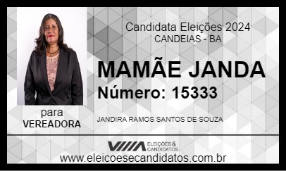 Candidato MAMÃE JANDA 2024 - CANDEIAS - Eleições