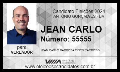 Candidato JEAN CARLO 2024 - ANTÔNIO GONÇALVES - Eleições