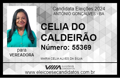 Candidato CELIA DO CALDEIRÃO 2024 - ANTÔNIO GONÇALVES - Eleições