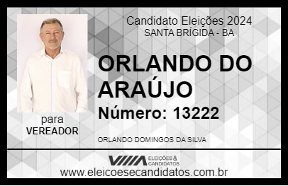 Candidato ORLANDO DO ARAÚJO 2024 - SANTA BRÍGIDA - Eleições