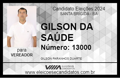 Candidato GILSON DA SAÚDE 2024 - SANTA BRÍGIDA - Eleições