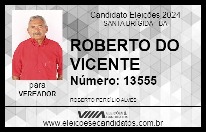 Candidato ROBERTO DO VICENTE 2024 - SANTA BRÍGIDA - Eleições