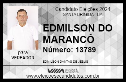 Candidato EDMILSON DO  MARANCÔ 2024 - SANTA BRÍGIDA - Eleições