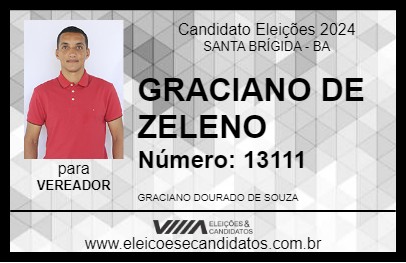 Candidato GRACIANO DE ZELENO 2024 - SANTA BRÍGIDA - Eleições