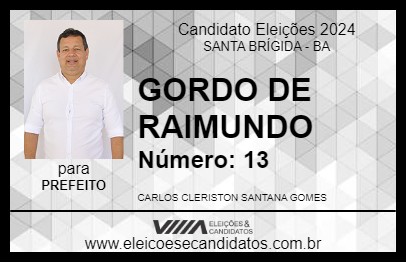 Candidato GORDO DE RAIMUNDO 2024 - SANTA BRÍGIDA - Eleições