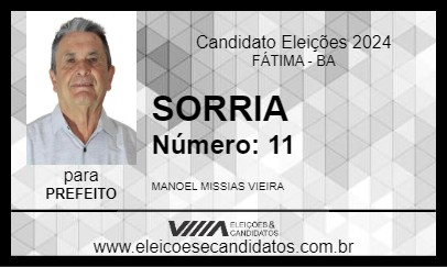 Candidato SORRIA 2024 - FÁTIMA - Eleições