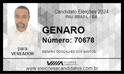 Candidato GENARO 2024 - PAU BRASIL - Eleições