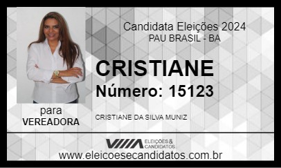 Candidato CRISTIANE 2024 - PAU BRASIL - Eleições