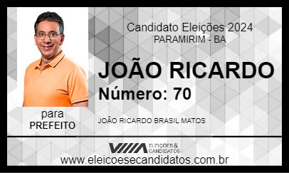 Candidato JOÃO RICARDO 2024 - PARAMIRIM - Eleições