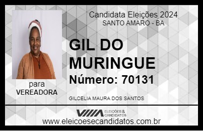 Candidato GIL DO MURINGUE 2024 - SANTO AMARO - Eleições