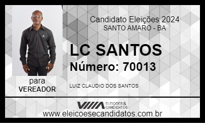 Candidato LC SANTOS 2024 - SANTO AMARO - Eleições