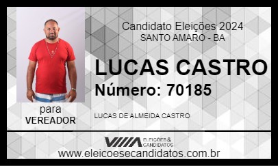 Candidato LUCAS CASTRO 2024 - SANTO AMARO - Eleições